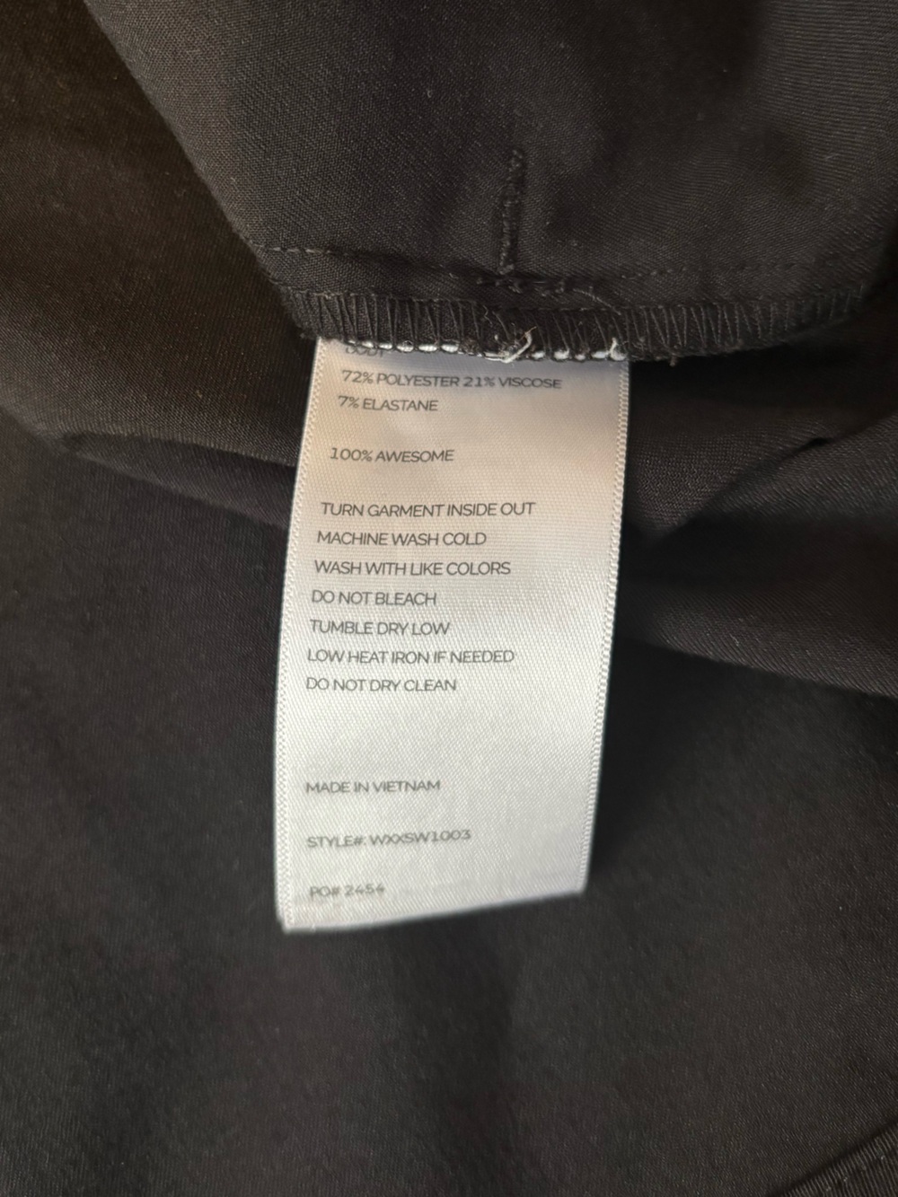 Figs Rafaela Black Oversized Scrub Top Size XXL - Picture 3 of 4